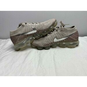 Nike Air VaporMax Flyknit 3 Beige White Silver Running Shoes Women's Size 8